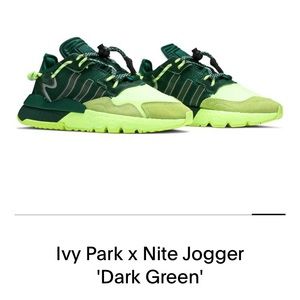 IVY PARK x ADIDAS Nite Jogger Shoes Dark Green / Hi-Res Yellow Sz M11.5 W12.5
